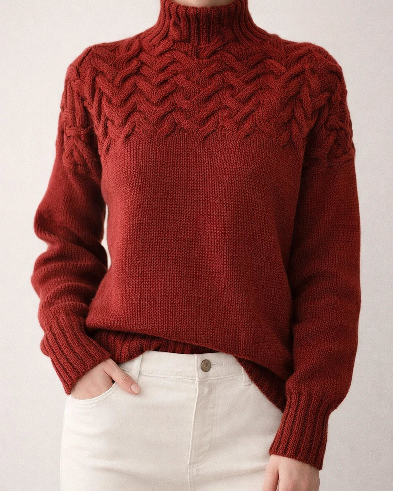Women's Pullover Sweater jumper Jumper Cable Knit Knitted Pure Color Turtleneck Stylish Casual Outdoor Daily Winter Fall Green Blue S M L / Long Sleeve / Regular Fit / Going out | JRSEE:c02e68f0-9a50-4798-be1a-104f6bdc95d6