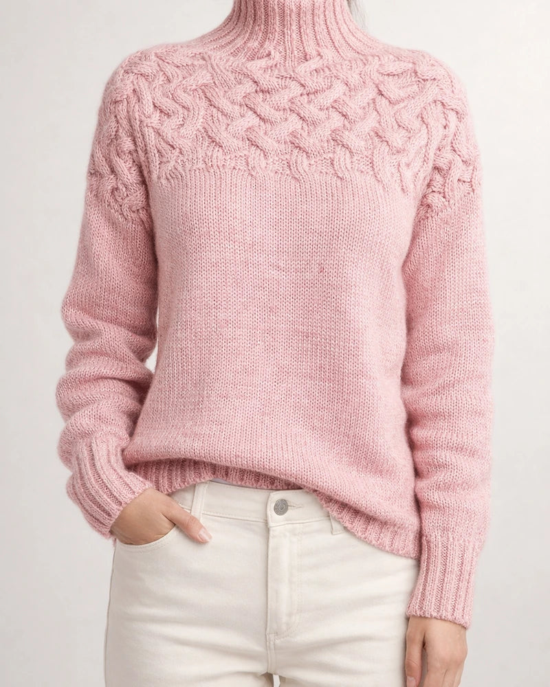 Women's Pullover Sweater jumper Jumper Cable Knit Knitted Pure Color Turtleneck Stylish Casual Outdoor Daily Winter Fall Green Blue S M L / Long Sleeve / Regular Fit / Going out | JRSEE:db149c94-4db8-4ea6-b36f-7f3eaa6566cd