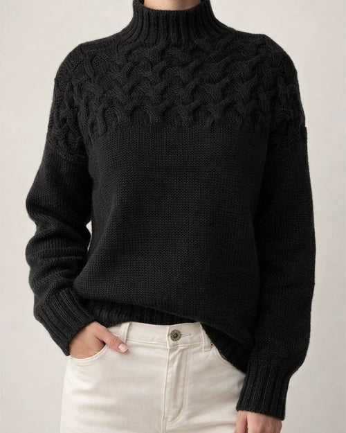 Women's Pullover Sweater jumper Jumper Cable Knit Knitted Pure Color Turtleneck Stylish Casual Outdoor Daily Winter Fall Green Blue S M L / Long Sleeve / Regular Fit / Going out | JRSEE:81ac0264-904a-4cd4-9a48-44d2fb2daa8b
