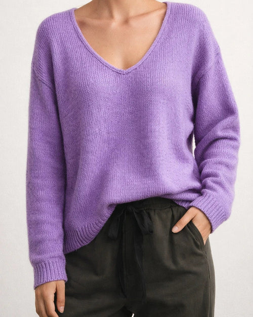 Women's Pullover Sweater Jumper Knitted Solid Color Stylish Basic Casual Long Sleeve Regular Fit Sweater Cardigans V Neck Fall Winter Purple Yellow Gray / Holiday | JRSEE:20476a3b-e997-4954-bc33-a3d95997f44c