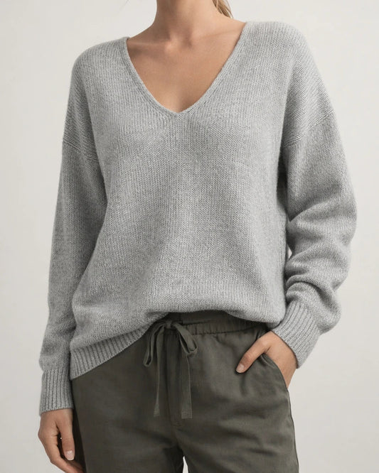 Women's Pullover Sweater Jumper Knitted Solid Color Stylish Basic Casual Long Sleeve Regular Fit Sweater Cardigans V Neck Fall Winter Purple Yellow Gray / Holiday | JRSEE:459eaf53-3025-4094-b9d4-5f22cd66ad37