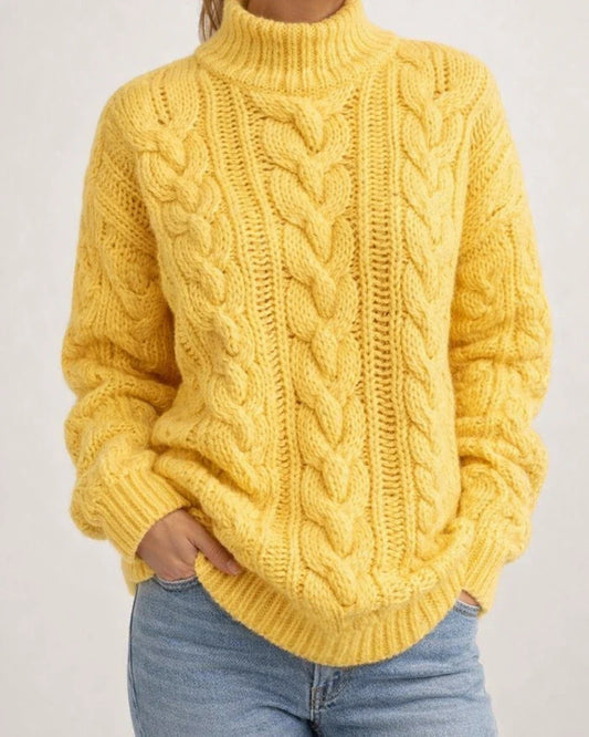 Women's Pullover Sweater Knitted Solid Color Basic Casual Chunky Long Sleeve Sweater Cardigans Turtleneck Fall Winter Yellow Blushing Pink Gray | JRSEE:11ea26ac-68a0-4cde-b143-869b0177ccf2