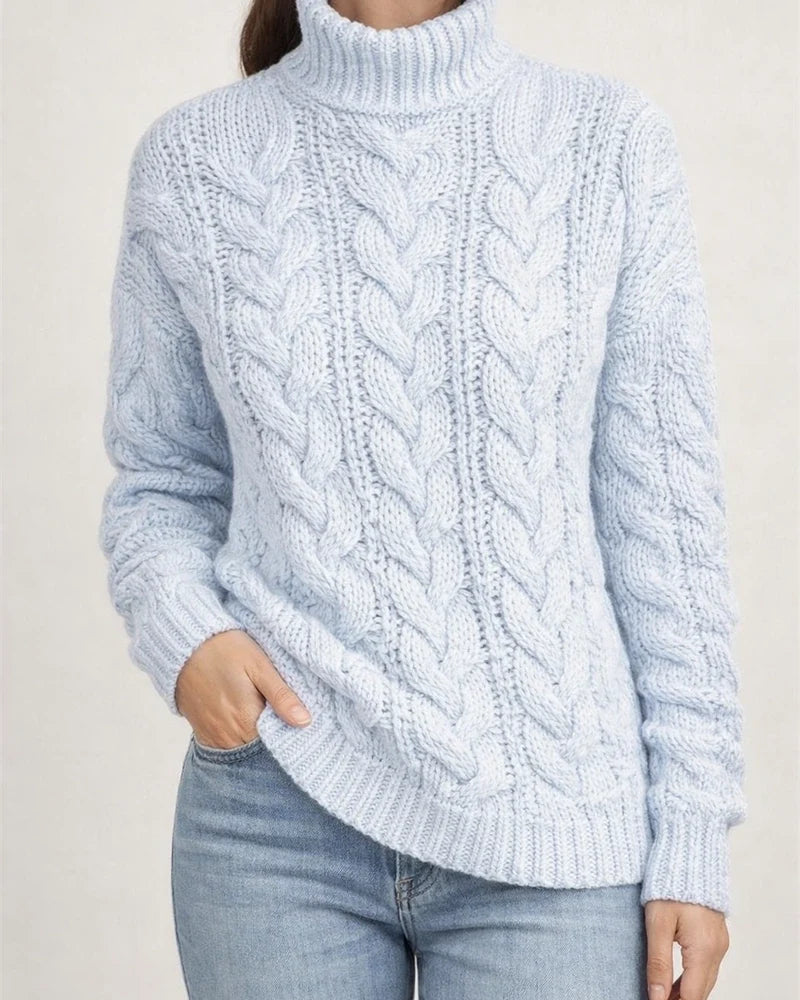 Women's Pullover Sweater Knitted Solid Color Basic Casual Chunky Long Sleeve Sweater Cardigans Turtleneck Fall Winter Yellow Blushing Pink Gray | JRSEE:9808f33e-b19a-43b3-ae6e-fe6c5ec03611
