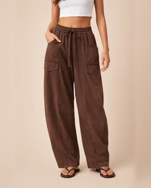Women's Relaxed Wide-Leg Pants Casual Summer Wide-Leg Pants Drawstring Waist Casual Pants Sweatpants | JRSEE:e3ca32bd-d7eb-44fa-8784-4b2803fd8153