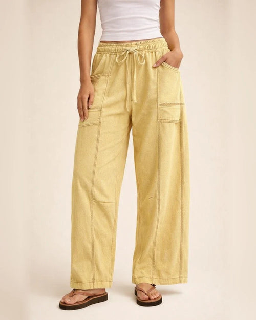 Women's Relaxed Wide-Leg Pants Casual Summer Wide-Leg Pants Drawstring Waist Casual Pants Sweatpants | JRSEE:9da23aa2-ef56-4561-aa9b-850ed8b420a5