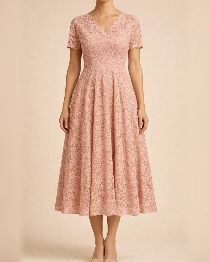 Women's Retro Lace V-neck Sleeveless Dress | JRSEE:eae83206-7801-41fb-935f-ce6d4bd0a73d