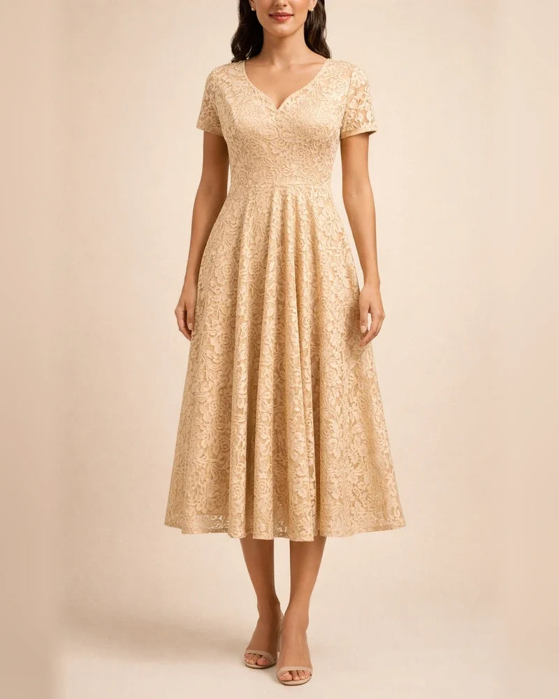 Women's Retro Lace V-neck Sleeveless Dress | JRSEE:e911a414-31b9-4d9f-a46d-b4a501b28d0f