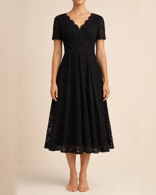 Women's Retro Lace V-neck Sleeveless Dress | JRSEE:75d22c8c-19a1-4e64-8d06-2a2899f74ef2