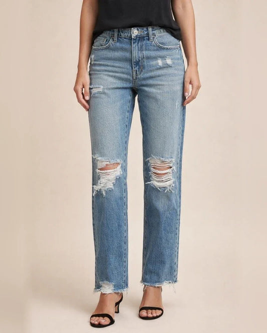Women's Ripped Vintage-Style Fashion Jeans | JRSEE:47711f14-ffd6-4eba-9065-4325e29ebfda