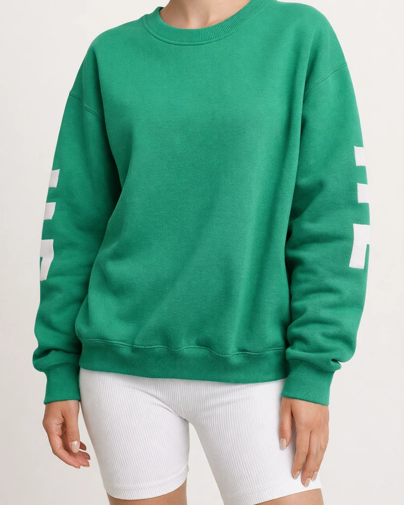 Women's Round Neck Loose Pullover Casual Fashion Printing Thickened Versatile Tops Long-sleeved Sweater | JRSEE:19c7acf5-3000-4221-8c00-ebd4f76631c1