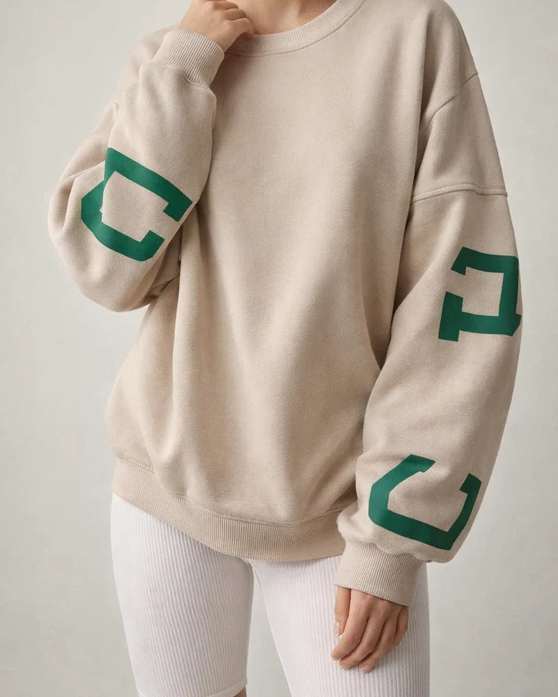 Women's Round Neck Loose Pullover Casual Fashion Printing Thickened Versatile Tops Long-sleeved Sweater | JRSEE:e0cceb00-0536-46a9-a8f0-93eb398406d8