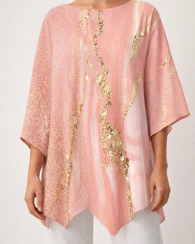 Women's Shirt Blouse Black Pink Dusty Rose Graphic Abstract Print Long Sleeve Casual Basic Round Neck Regular S | JRSEE:409a8594-859e-4bc2-a55b-3f3a13e5d45b