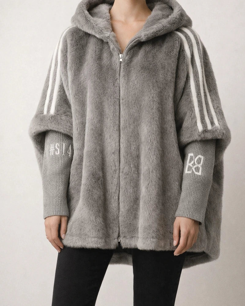 Women's Short-Length Relaxed-Fit Mink Coat for Fall/Winter - Faux Fur Mink Fleece Baseball Jacket | JRSEE:54ad055d-dc02-481f-a453-be820ad139dd