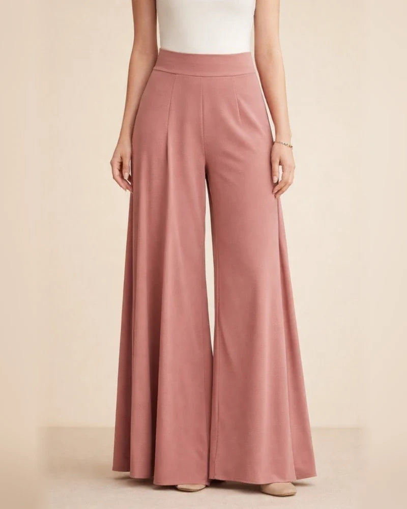 Women's Solid-Color High-Waisted Wide-Leg Lightweight Casual Pants | JRSEE:82615fca-71d3-47ac-a177-dfe22f416b39