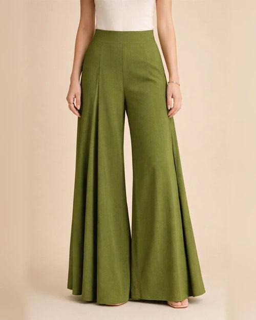 Women's Solid-Color High-Waisted Wide-Leg Lightweight Casual Pants | JRSEE:2f887950-612b-43a0-a4d7-254c8071da98