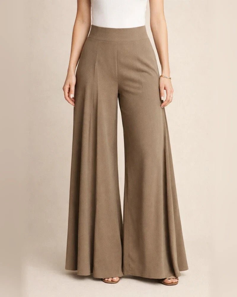Women's Solid-Color High-Waisted Wide-Leg Lightweight Casual Pants | JRSEE:2e6a1a7c-2f66-43a6-8978-1e139f322dc7
