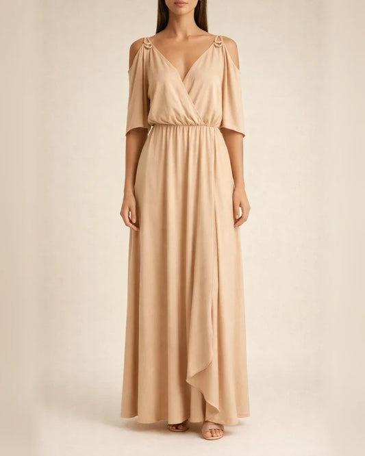 Women’s Solid-Color Sexy Spaghetti-Strap Three-Quarter Sleeve Midi Dress | JRSEE:f128e49e-4178-4b70-9a34-9f7e8fd7c588