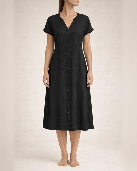Women's Solid-Color V-Neck Short-Sleeve Casual A-line Dress | JRSEE:cd044337ca | JRSEE:f5d8c25f-dcf8-4af2-a232-e72374f9b9e3 | JRSEE:a99aa8e0-ae1e-48db-8964-c3966a703604