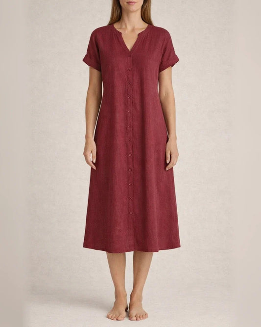 Women's Solid-Color V-Neck Short-Sleeve Casual A-line Dress | JRSEE:2dad7785cd | JRSEE:67a569e2-db62-4e5e-94d1-a0df0fcf1536 | JRSEE:00ae6c98-3e37-4a6c-9be2-e1ed1365b4b7