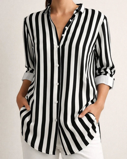 Women’s Spring Fall Long-Sleeve Button-Down Shirt Floral Print Women’s Button-Down Shirt | JRSEE:a45d8686-a46d-427b-ac4d-4190e2b0051a