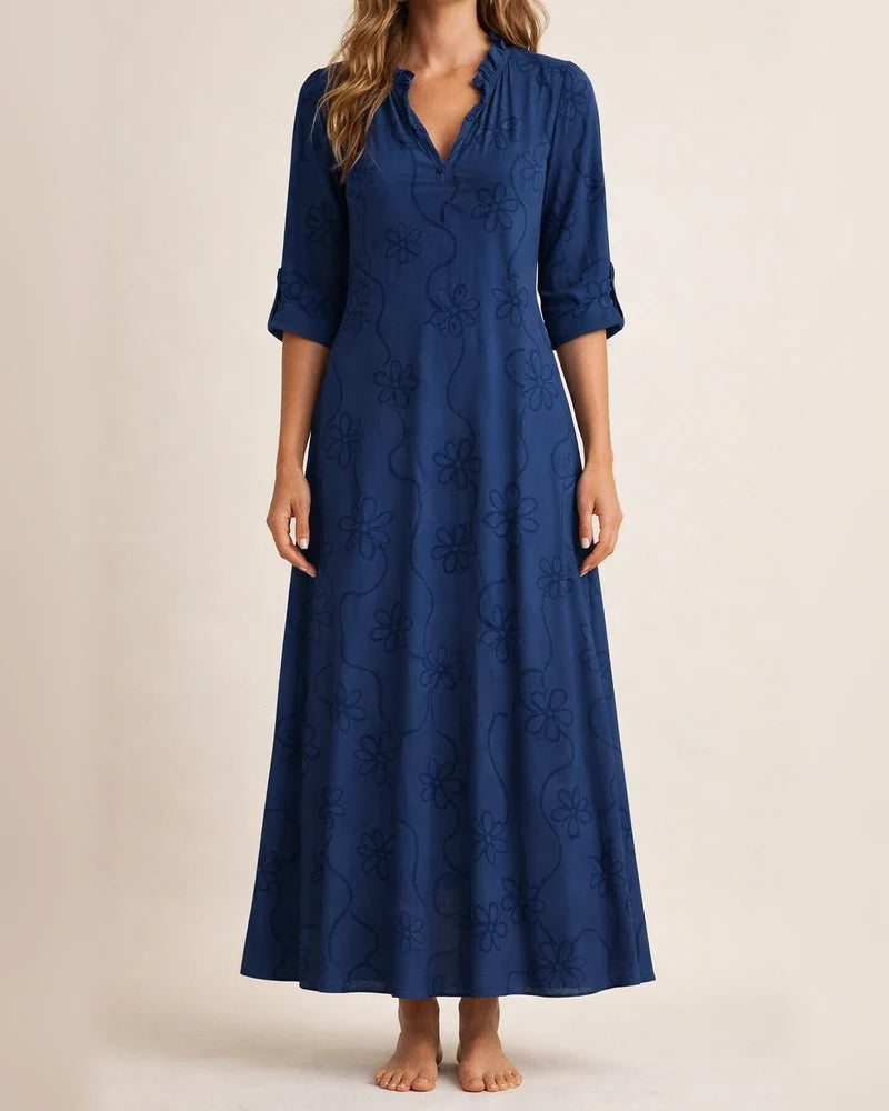Women's Spring New Arrival 3D-Printed Long-Sleeve Plus-Size A-Line Dress | JRSEE:cb0cc444-7ef8-4b5e-9d3e-bc5778dc5dc6