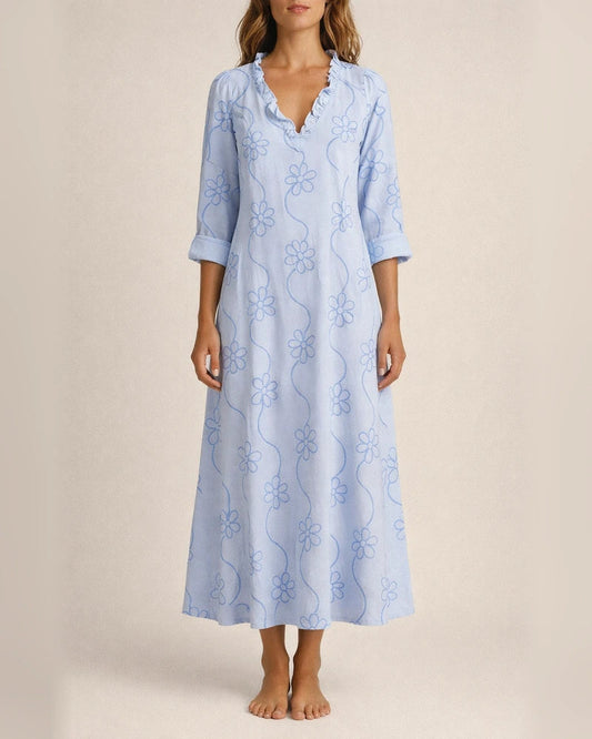 Women's Spring New Arrival 3D-Printed Long-Sleeve Plus-Size A-Line Dress | JRSEE:97c1ff61-8369-4f7c-91ee-4c935541e11e