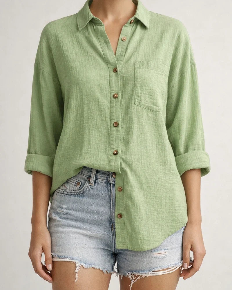 Women's Spring/Summer New Arrival Batwing Sleeve Casual Long-Sleeve Solid Color Shirt | JRSEE:915cf591-ca9c-4a63-90fb-5b4679d2ce2d
