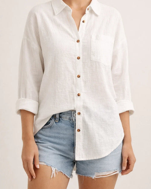 Women's Spring/Summer New Arrival Batwing Sleeve Casual Long-Sleeve Solid Color Shirt | JRSEE:1424eca3-5685-4390-86dd-bbfe40095e80