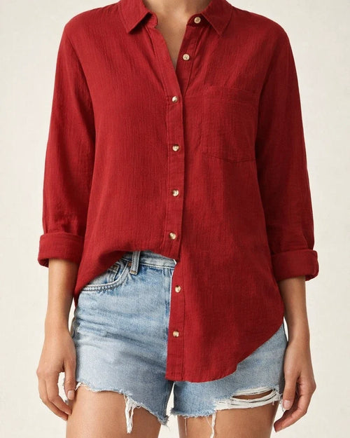 Women's Spring/Summer New Arrival Batwing Sleeve Casual Long-Sleeve Solid Color Shirt | JRSEE:533baa57-d0f2-460e-adc6-33afa2c3a6ab