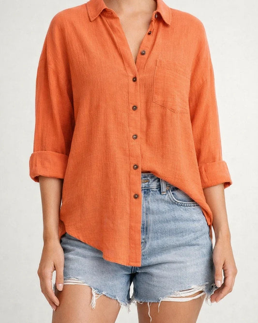 Women's Spring/Summer New Arrival Batwing Sleeve Casual Long-Sleeve Solid Color Shirt | JRSEE:09dda11f-208f-44a0-9ccb-6ea9090cba6c