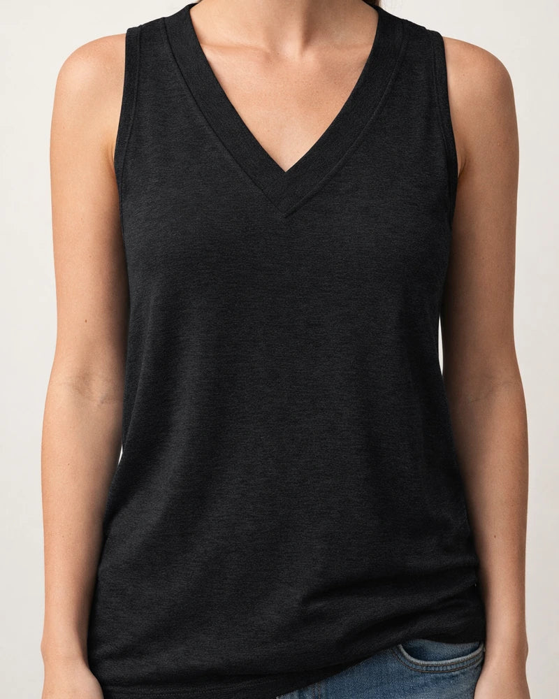 Women's Summer Ladies Tops V-neck Loose Sleeveless Casual Undershirts | JRSEE:ff2cbf4e-8c2d-48fa-99dc-30469b9cae02