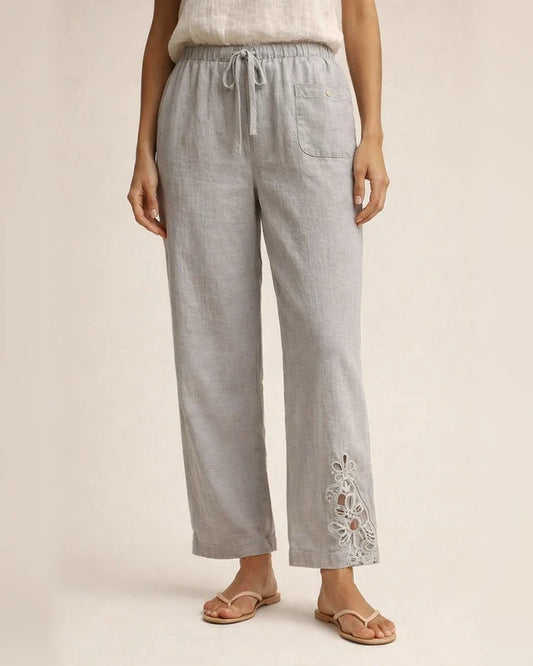 Women's Summer Lightweight Casual Pants - Fashion Lace Cropped Pants - Women's Solid Color Pants | JRSEE:93fe2a65-513f-4ea2-af0e-cd3078c1c644