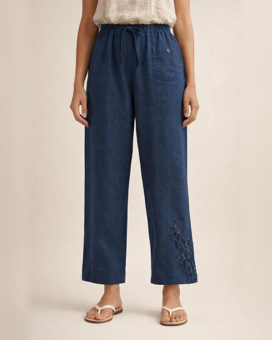 Women's Summer Lightweight Casual Pants - Fashion Lace Cropped Pants - Women's Solid Color Pants | JRSEE:e80b4050-92ed-4ba6-b9c1-4dcaa382936e
