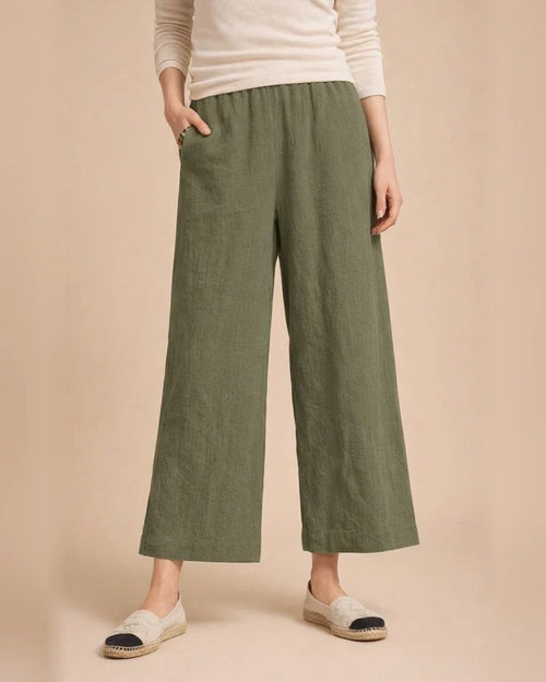 Women's Summer New Solid Color Cotton and Linen Loose Casual Wide-legged Nine-minute Pants | JRSEE:83cc09d8-50f7-44af-9e7e-8983fd94ea5b
