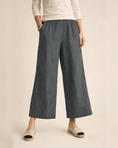 Women's Summer New Solid Color Cotton and Linen Loose Casual Wide-legged Nine-minute Pants | JRSEE:a8b97a48-8984-48dc-bd44-e08af7a1ca26