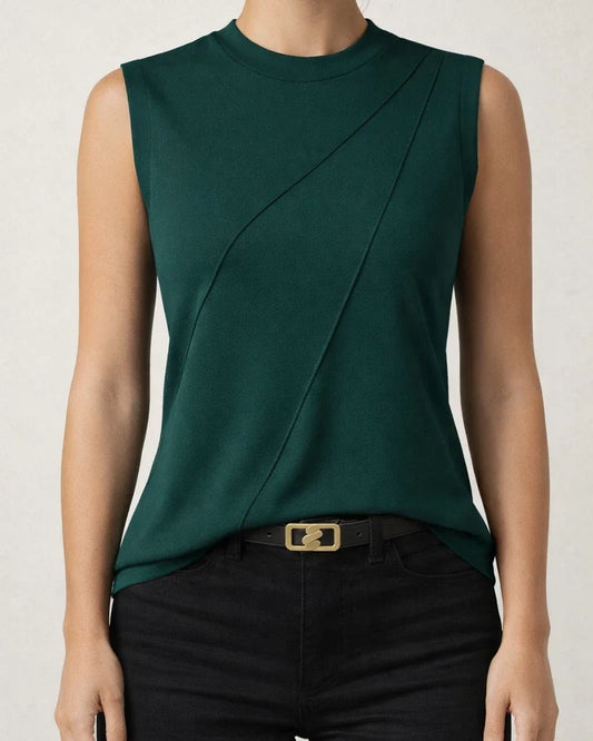 Women's Summer New Solid Color Round Neck Sleeveless Loose T-shirt Shirt Vest | JRSEE:f3819719-96c4-4477-8fb6-3697bdb5cd17
