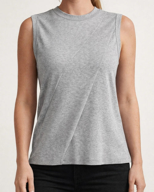 Women's Summer New Solid Color Round Neck Sleeveless Loose T-shirt Shirt Vest | JRSEE:3544b60e-887e-4853-af20-75dfd522c9b0