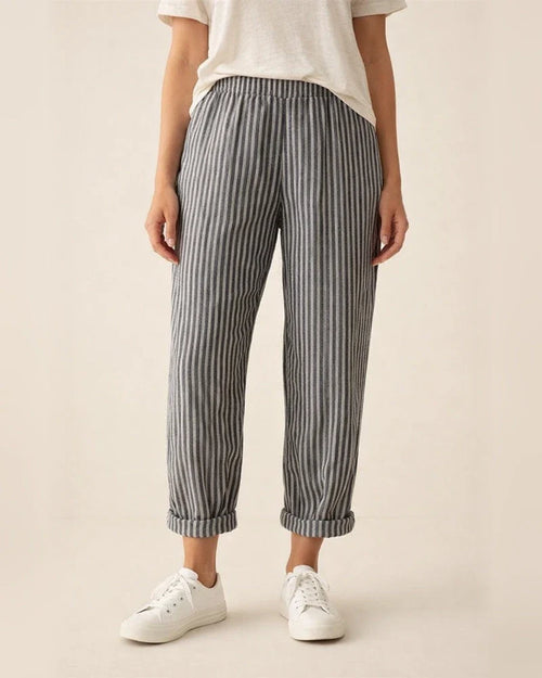 Women's Summer New Woven Jacquard Striped Splicing Casual Pants | JRSEE:82f2893e-48de-42f3-8fbb-b770e4d6cc61
