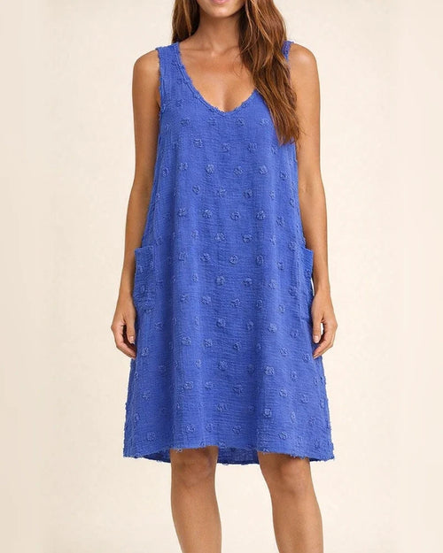 Women's Summer Small Halter Seaside Beach Cover-up V-neck Loose Undershirt Dresses | JRSEE:d84b4008-2a07-4d81-95e6-fbb93ef55978