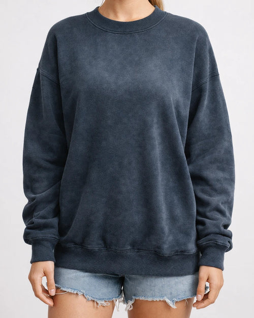 Women's Sweater Autumn New Solid Color Sweater Casual Commuter Loose Headset Round Neck Long-sleeved Tops Female Models | JRSEE:181cdbc9-57c5-4b9a-8e3f-09939af74768