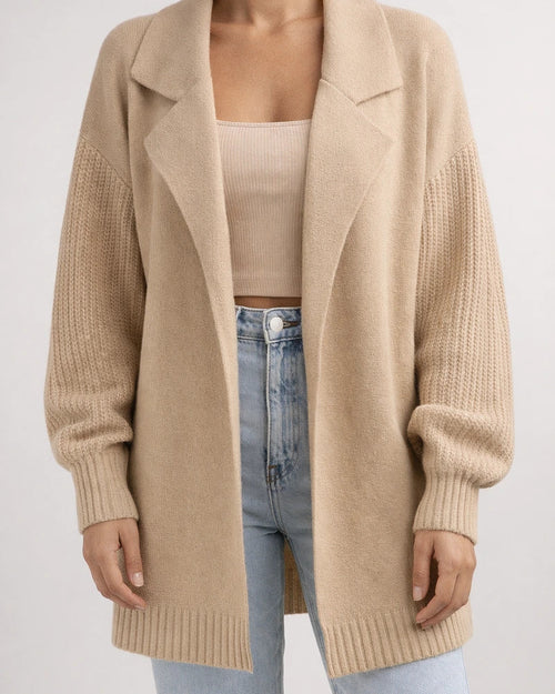 Women's Sweater Cardigan Solid Color Suit Collar Long-sleeved Knit Jacket Autumn and Winter Fashion Sweater | JRSEE:5c6ca5bf-bbf2-43df-b817-f1a9dfb5d0a6