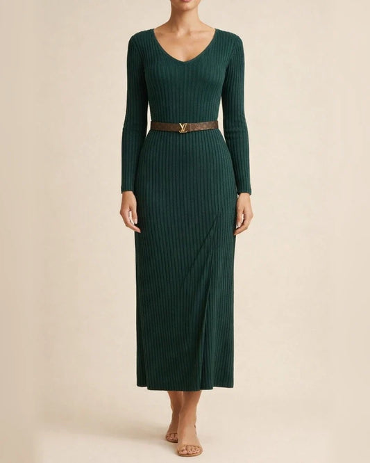 Women's Sweater Dress Winter Dress Sheath Dress Midi Dress Blue Khaki Red White Black Long Sleeve Pure Color Patchwork Winter Fall V Neck Casual 2022 S M L XL XXL 3XL 4XL 5XL | JRSEE:aee6ceb2-e6bd-4369-9f2e-b9e3b212a788