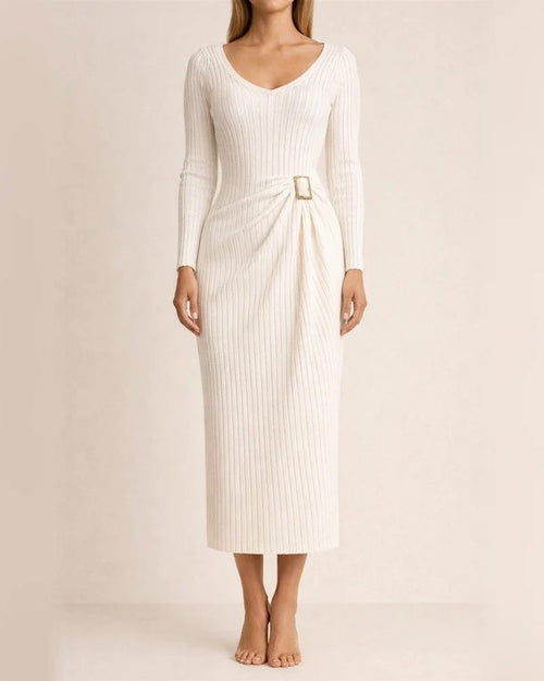 Women's Sweater Dress Winter Dress Sheath Dress Midi Dress Blue Khaki Red White Black Long Sleeve Pure Color Patchwork Winter Fall V Neck Casual 2022 S M L XL XXL 3XL 4XL 5XL | JRSEE:f469079c-bb7d-4c0d-b2cc-301b342d2af0