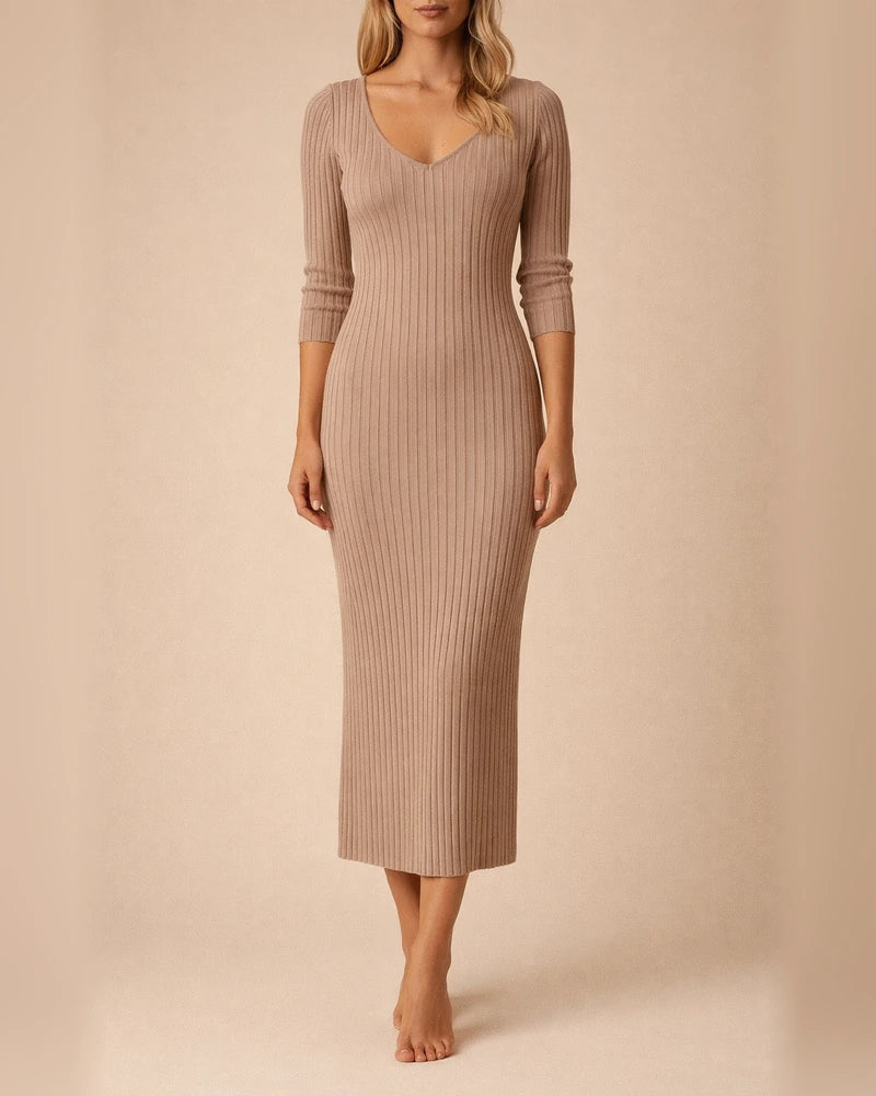 Women's Sweater Dress Winter Dress Sheath Dress Midi Dress Blue Khaki Red White Black Long Sleeve Pure Color Patchwork Winter Fall V Neck Casual 2022 S M L XL XXL 3XL 4XL 5XL | JRSEE:af94db16-b334-48b3-9fcf-6e1831709fd3