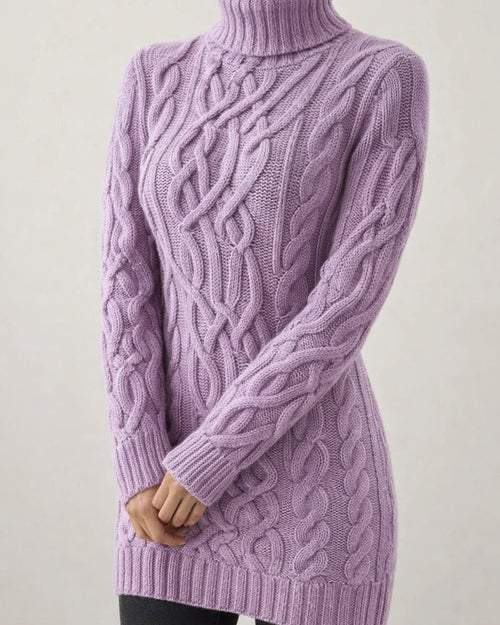 Women's Sweater Pullover Knitted Solid Color Basic Casual Chunky Long Sleeve Sweater Cardigans Turtleneck Fall Winter White Black Purple / Regular Fit / Going out | JRSEE:f2cc37a9-5330-4466-85d5-38c40b4c1e78