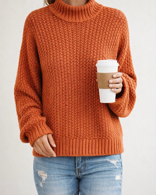 Women's Sweater Stripe Solid Color Basic Casual Long Sleeve Sweater Cardigans Turtleneck Fall Winter Navy Deep burgundy Khaki White Gray | JRSEE:42faa93a-ad04-4c5a-a2a9-f0f904c2158d