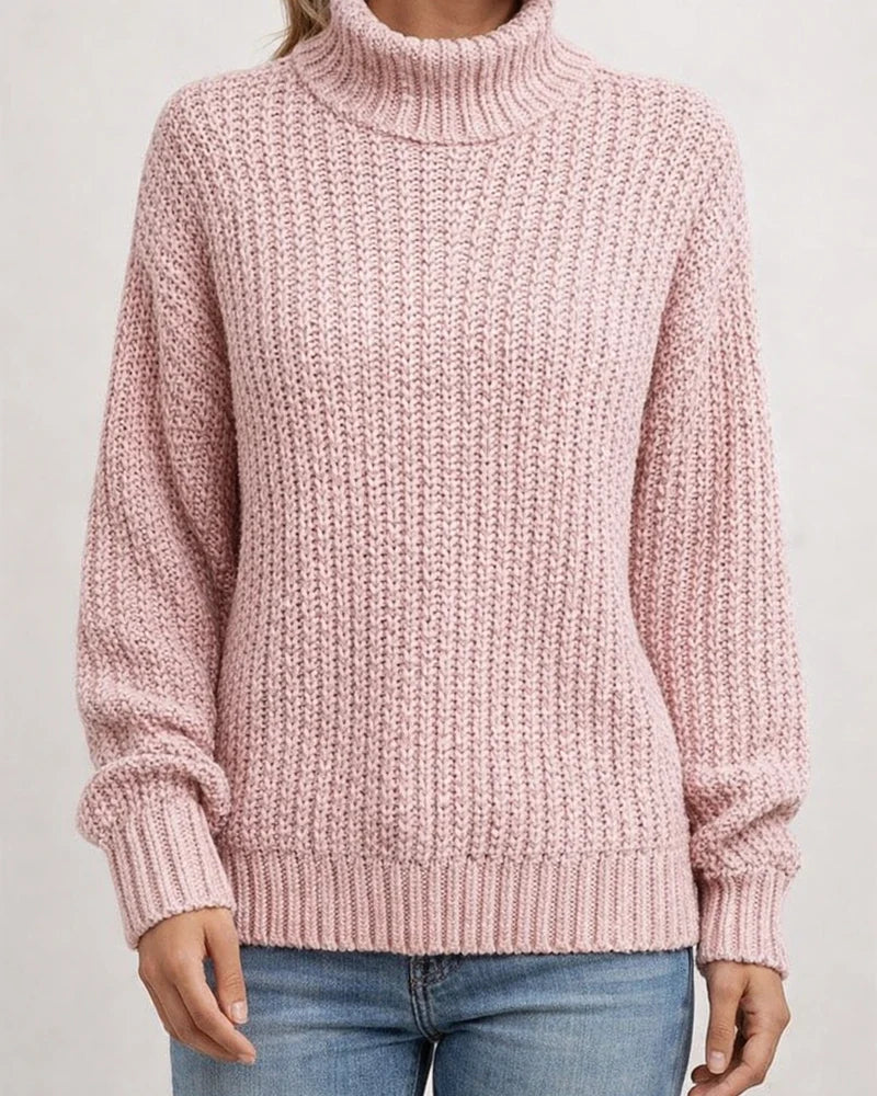 Women's Sweater Stripe Solid Color Basic Casual Long Sleeve Sweater Cardigans Turtleneck Fall Winter Navy Deep burgundy Khaki White Gray | JRSEE:dc00fb4b-d9c1-49fd-bfc1-1953029d4f51