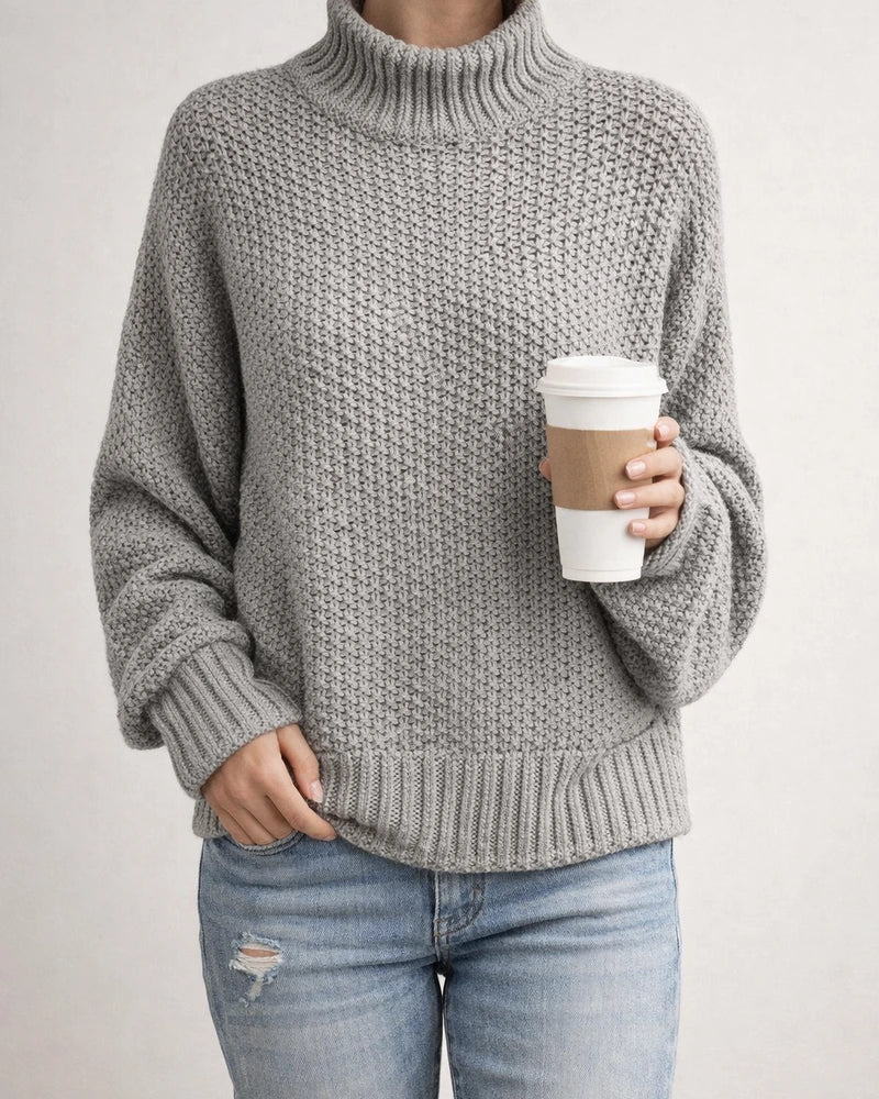 Women's Sweater Stripe Solid Color Basic Casual Long Sleeve Sweater Cardigans Turtleneck Fall Winter Navy Deep burgundy Khaki White Gray | JRSEE:26615c4d-438d-4d5b-88b3-c9e5aafb4a75