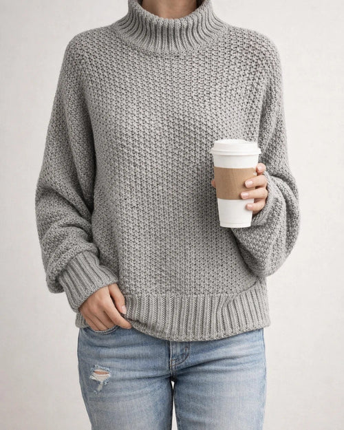 Women's Sweater Stripe Solid Color Basic Casual Long Sleeve Sweater Cardigans Turtleneck Fall Winter Navy Deep burgundy Khaki White Gray | JRSEE:26615c4d-438d-4d5b-88b3-c9e5aafb4a75