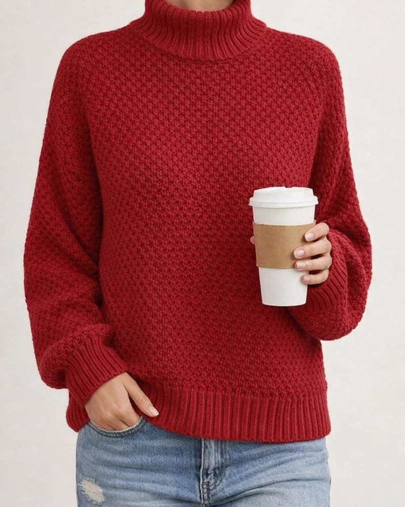 Women's Sweater Stripe Solid Color Basic Casual Long Sleeve Sweater Cardigans Turtleneck Fall Winter Navy Deep burgundy Khaki White Gray | JRSEE:cd4c2654-abd1-4ac4-9f97-4dae32493a4a